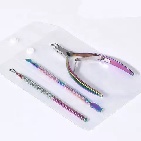 #2699 Stainless steel Nail Care Tool Nail Art Cuticle Nipper + Cuticle Pusher