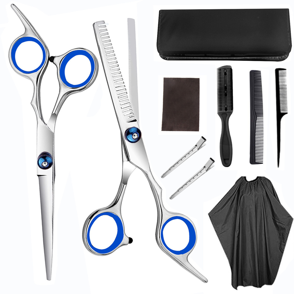 #3012 High Quality Professional Stainless Steel unique Sharp Students Hairdressing Scissors Set with Cap