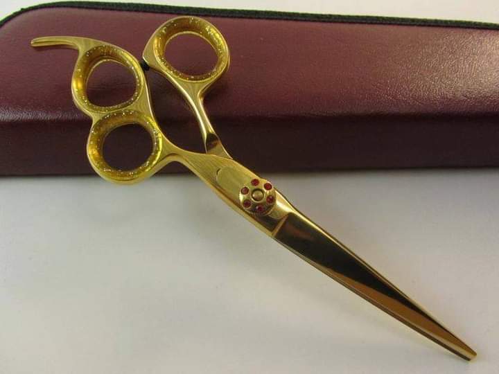 #2671 Barber professional hairdressing Haircutting Golden Scissor for hair salons and Barbers