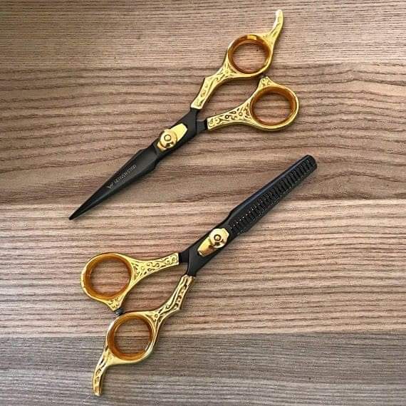 #2676 Barber Hair salons Dragon handle Haircutting Scissors set