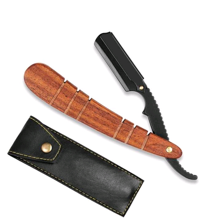#2668 Barber professional hairdressing Shaving Razor wooden handle folding Shaving knif