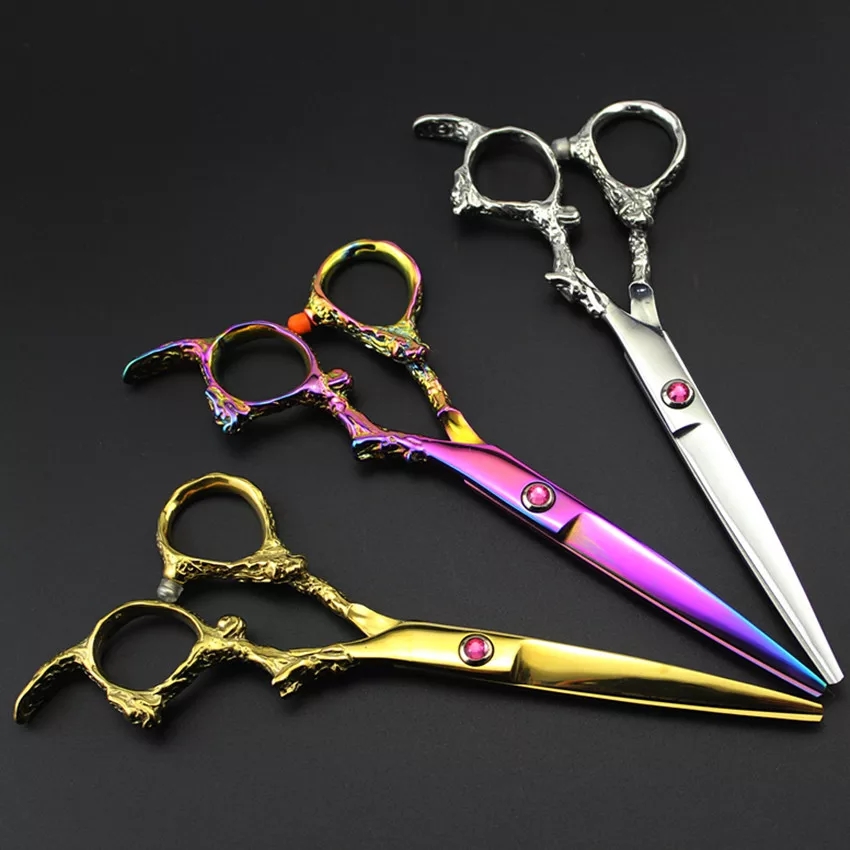 #2730 Barber professional Dragon handle hairdressing Haircutting Scissors set