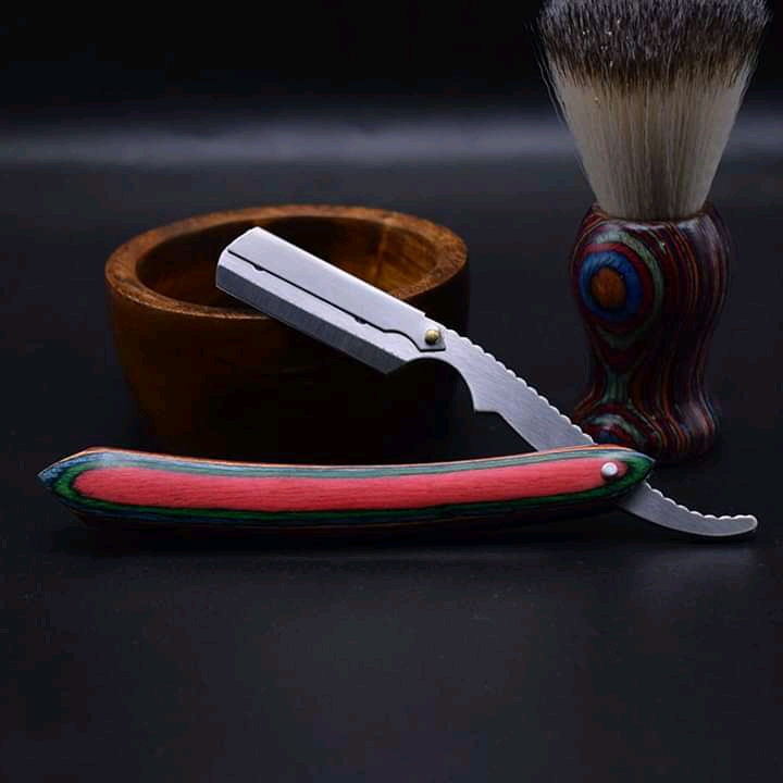 #2746 Barber professional hairdressing wooden handle Shaving Razor folding Shaving knif blade Holder