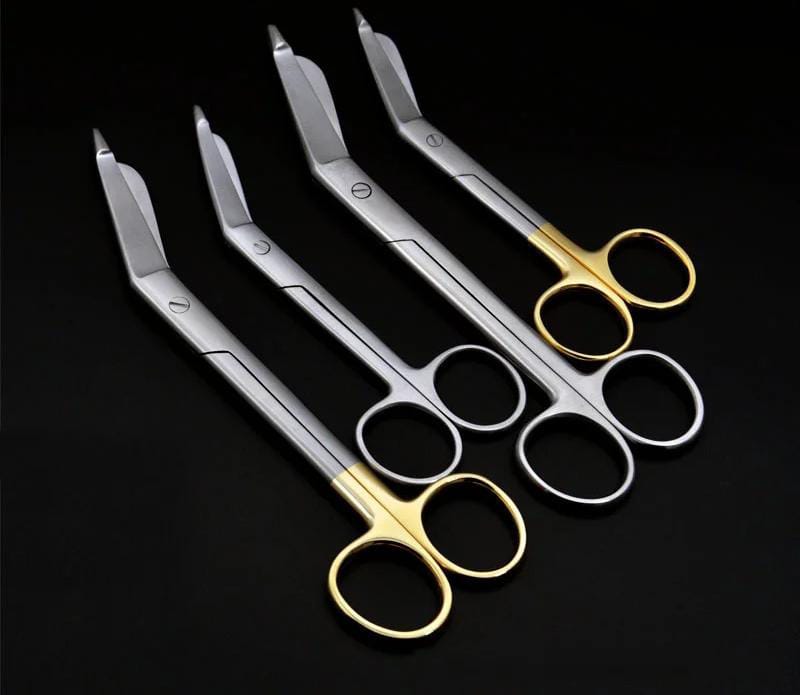#3057 Stainless Steel Bandage Scissors Gold Handle Dressing Surgical Scissors Household Plaster Scissors Nurse Scissors