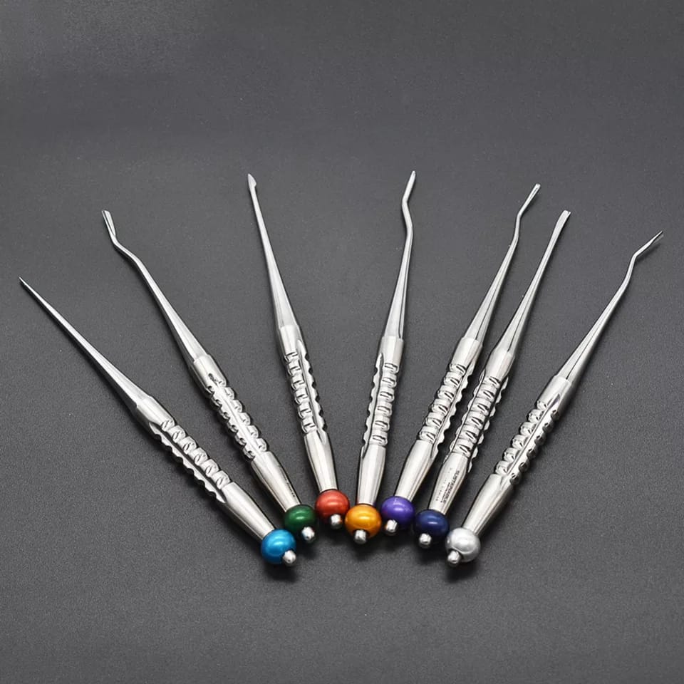 #3063 7pcs Tooth Extracting Forceps Set Tooth Elevator Dental Extraction Root Minimally Invasive Tooth Extracting Forceps