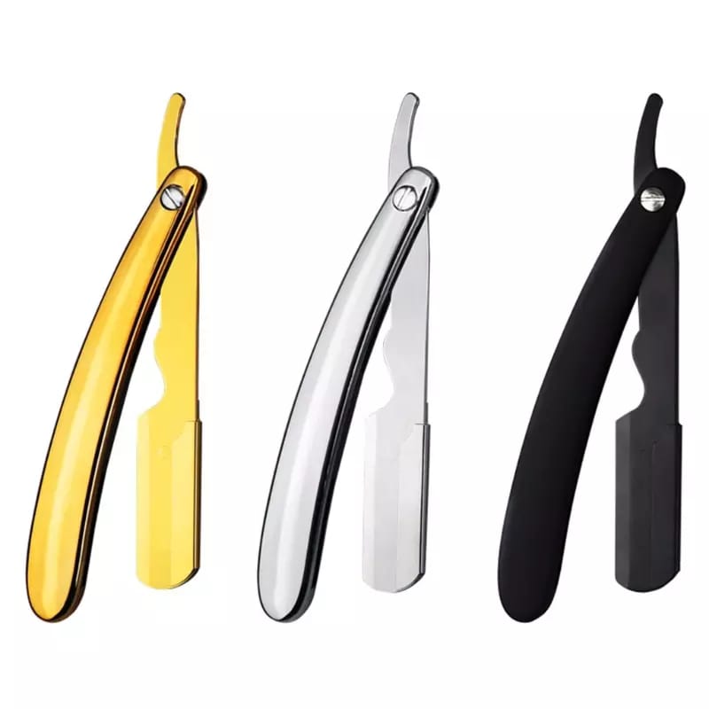 #3084 Folding Straight Razor Stainless Steel Shaving Razor Single Edge Blade Holder Shaving Tool for Men blade Replaceable