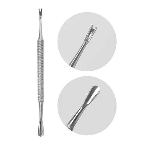 #3140 Stainless Steel Manicure Nail cuticle pusher double ended