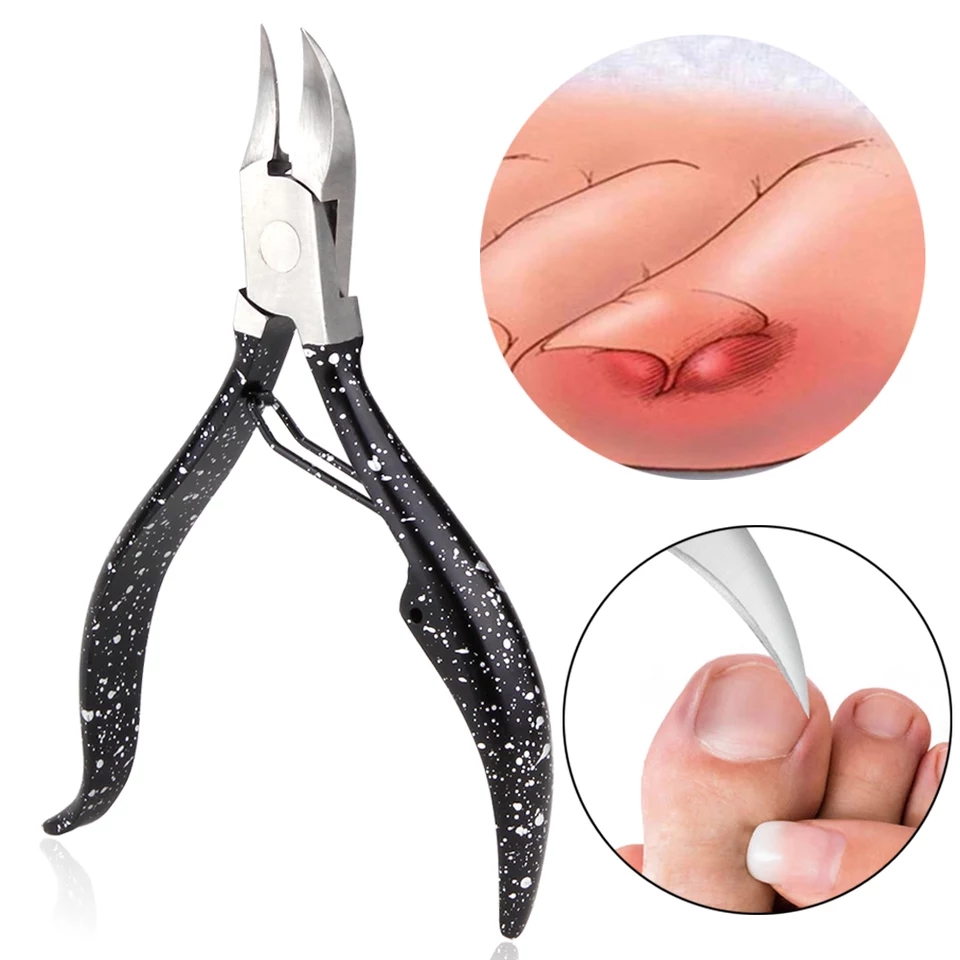 #3616 Nail Cuticle Nipper Clipper Edge Cutter Black Toenail Ingrown Scissor Plier Dead Skin Remover Cuticle Manicure Pedicure Tools