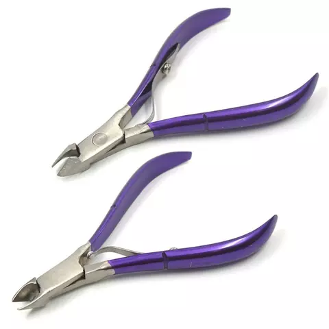#3663 Purple Cloure Coated Stainles Steel Manicure Padicure Cuticle Nipper Dead Skin Remover