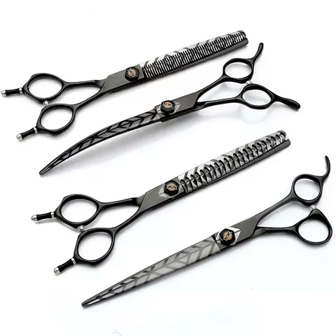 #3725 Professional Pets And Dog Grooming Shears Stainles Steel Blunt Sharp Razor Edge blades