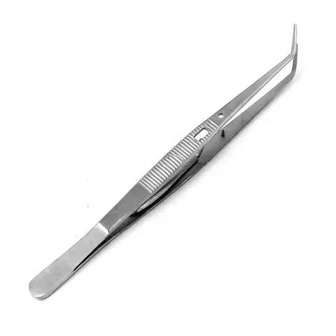 #3740 Dental College Tweezer Serrated with Lock Stainles Steel Dental Instruments