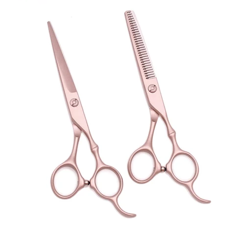 #3802 Barber Hair Saloon Professional Hair Cutting and Thing Scissor Rose Gold Plated